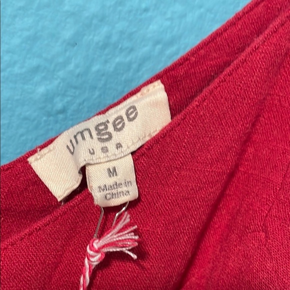 Umgee jester red tank top size M - Picture 4 of 5
